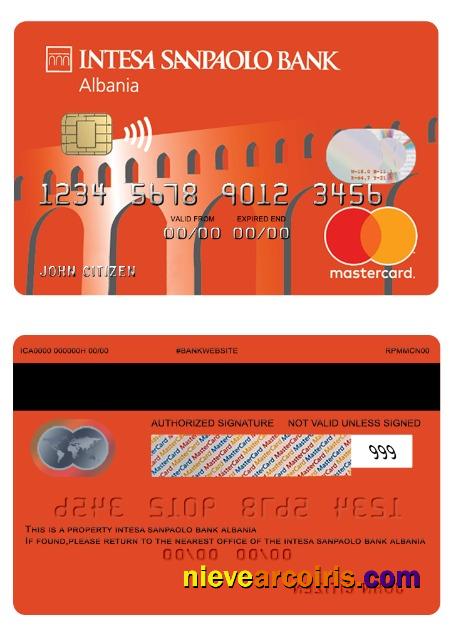 Albania Intesa Sanpaolo bank debit mastercard